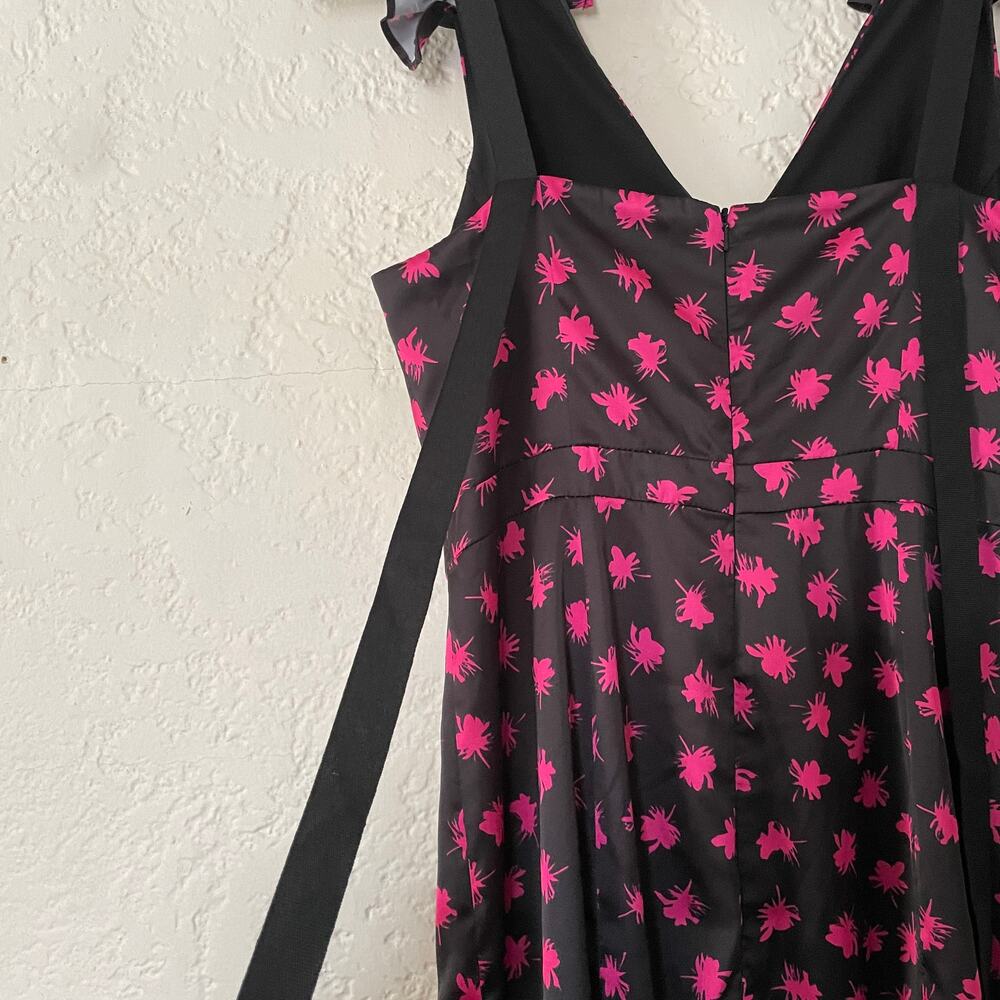 Prabal Gurung Collective Sleeveless Floral Tulip Ruffle Midi Dress V-Neck sz 4 - Picture 8 of 10